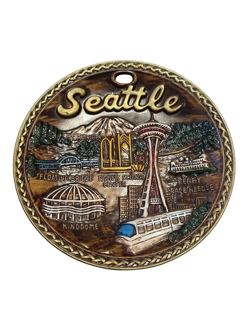 Vintage Souvenier Seattle WA ceramic wall Plate